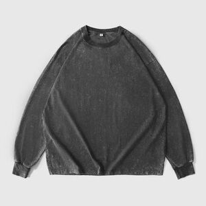 Black washed look oversized sweatshirt